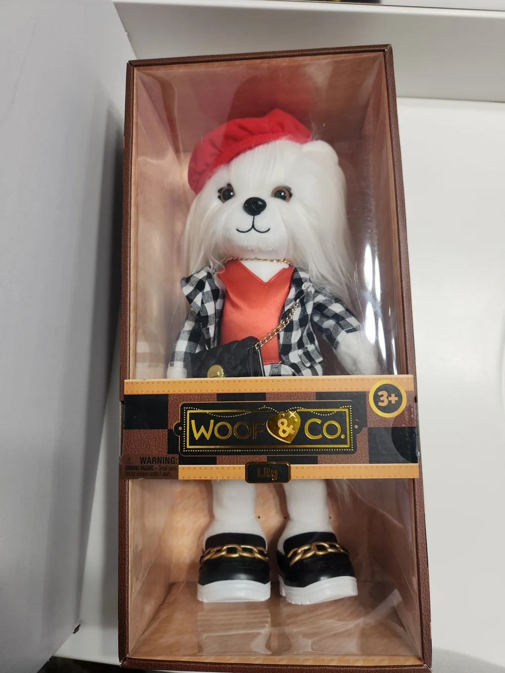 Woof & Co 15-inch Fashion Doll – Lily The Poseable Plush Shih Tzu with Removable